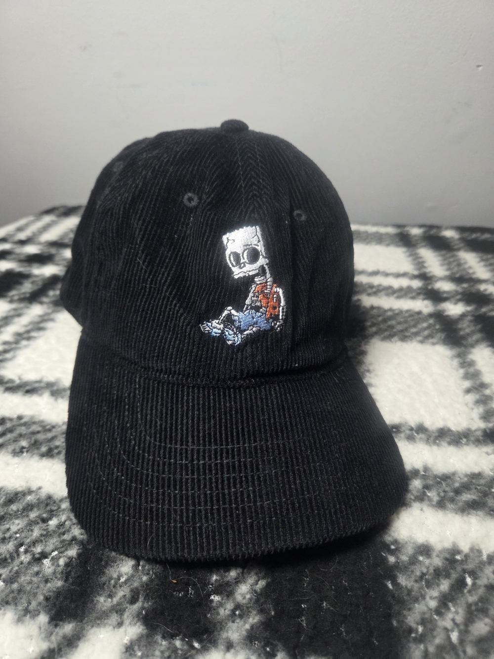 Mad Engine The Simpsons Bart Skeleton Corduroy Baseball Cap